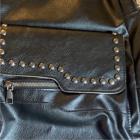 Black Studded Backpack - Picture 7 of 12